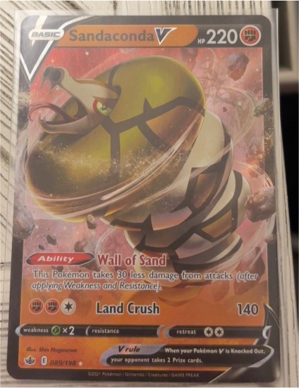 2021 Pokemon Chilling Reign #089 Sandaconda V — front