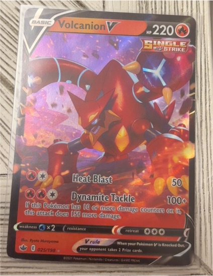2021 Pokémon SWSH06: Chilling Reign #025 Volcanion V — front