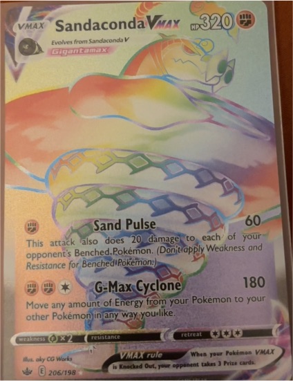 2021 Pokémon Chilling Rain #206 Sandaconda VMAX — front