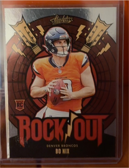 2024 Panini Absolute #RO-BNX Bo Nix Rock Out — front
