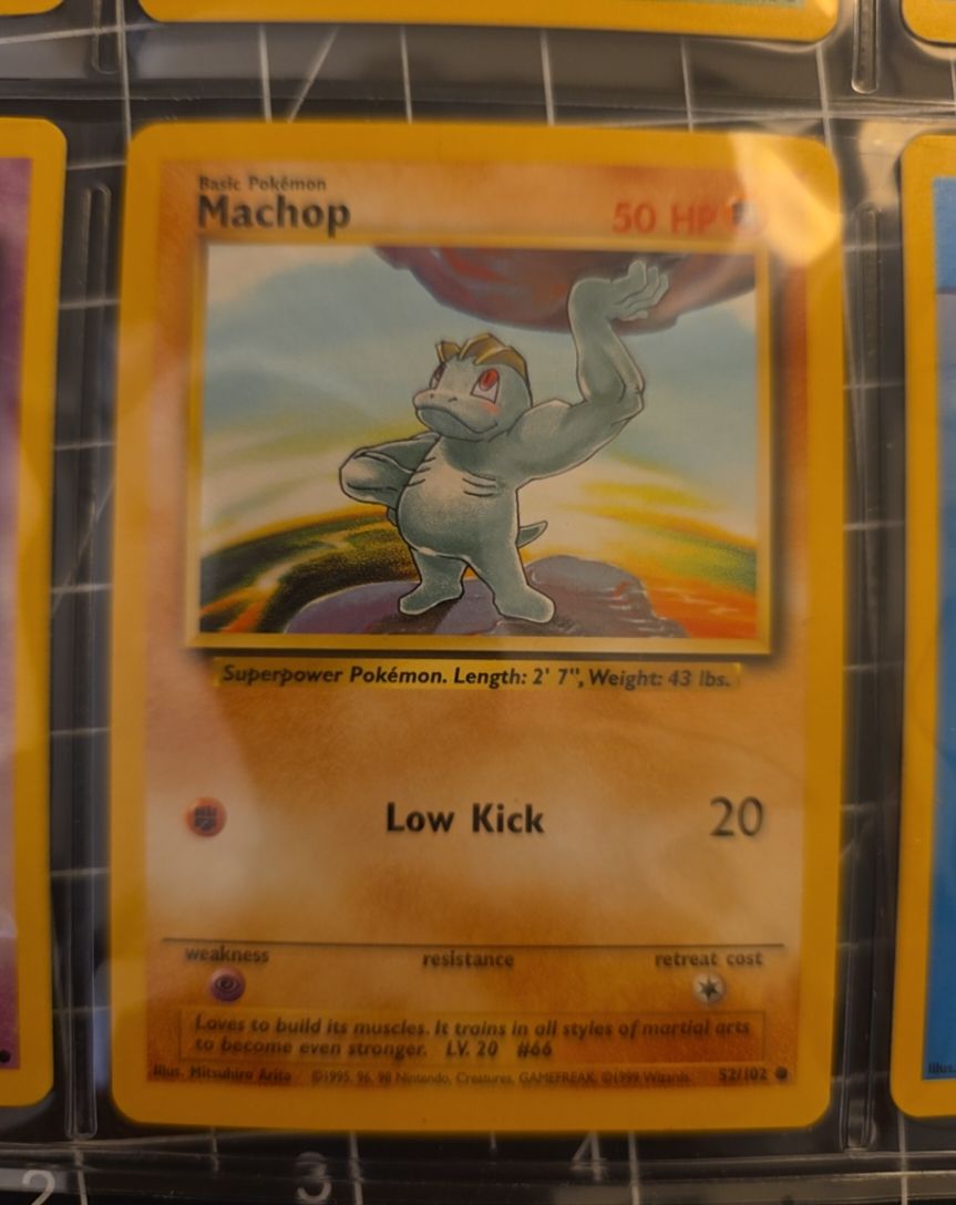 1999 Pokémon #52 Machop — front