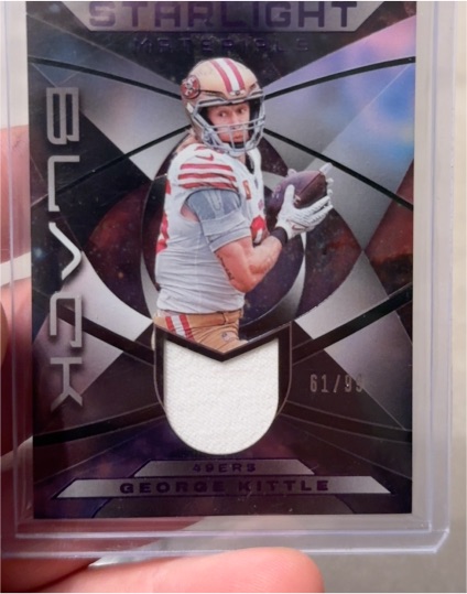2024 Panini Black Starlight Materials #SM-GK George Kittle — front