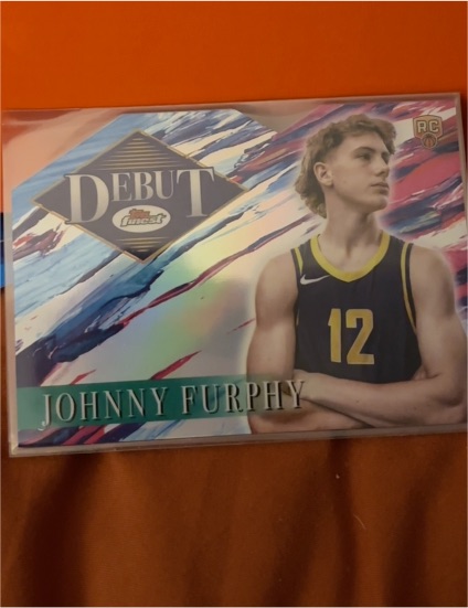 2024-25 Topps Finest #D-22 Johnny Furphy Debut Rookie Die Cut — front