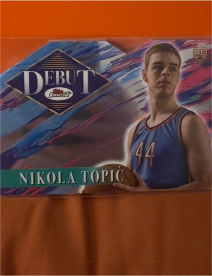 2024-25 Topps Finest #D-8 Nikola Topic Debut Die-Cut RC — front