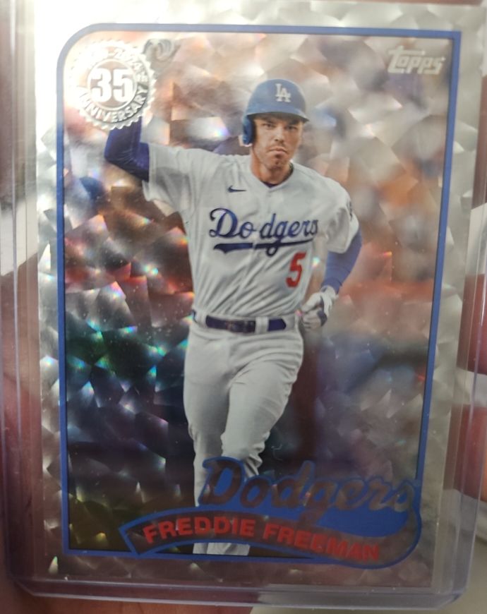 2024 Topps Series 1 #89B-29 Freddie Freeman 1989 Silver Ice Foil — front