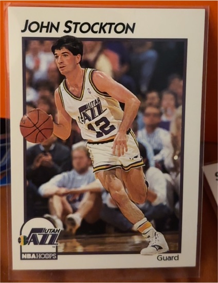 1991-92 Hoops McDonald's #45 John Stockton — front