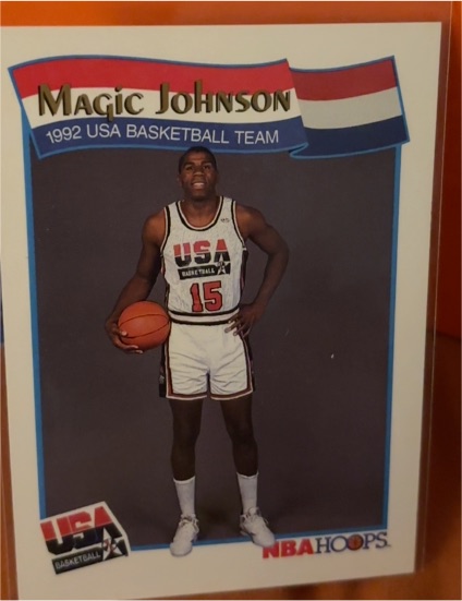 1991-92 NBA Hoops #54 Magic Johnson — front