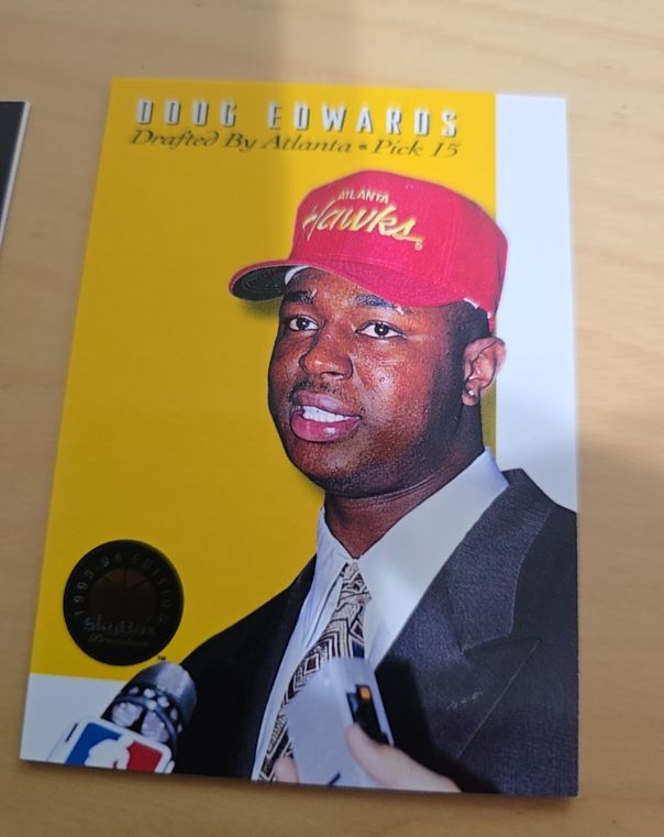 1993-94 Skybox Premium #DP15 Doug Edwards Atlanta Hawks Draft Picks — front