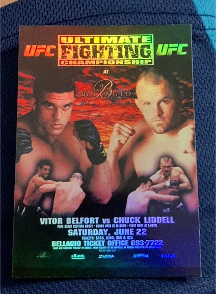 UFC 37.5 Official Event Poster Vitor Belfort vs Chuck Liddell — front