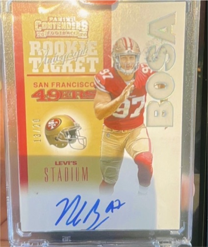 2019 Panini Contenders Rookie Ticket Nick Bosa — front