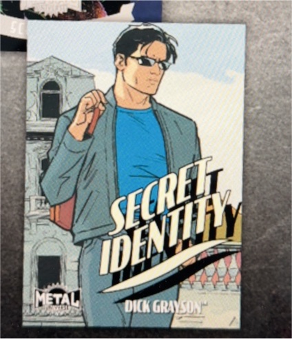 Secret Identity Dick Grayson Metal Comics Card — front