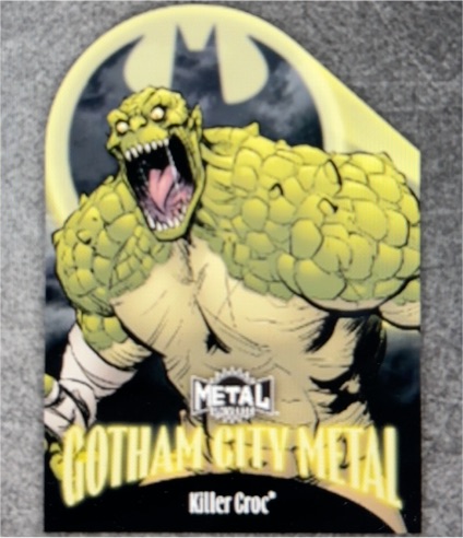 1995 Metal Universe Gotham City Metal Killer Croc — front