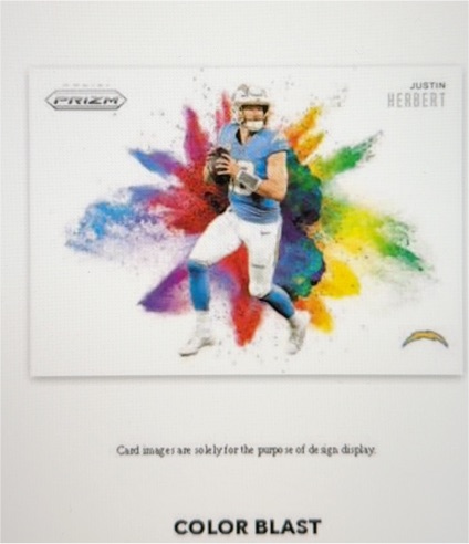 2025 Panini Prizm COLOR BLAST Justin Herbert — front
