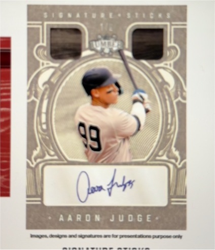 2025 Leaf Signature Stick #1/1 Aaron Judge — front