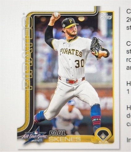 2025 Topps Paul Skenes #PIRATES 30 — front