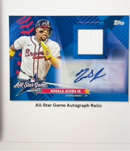 2024 Topps All-Star Game Autograph Relic Ronald Acuña Jr. — front