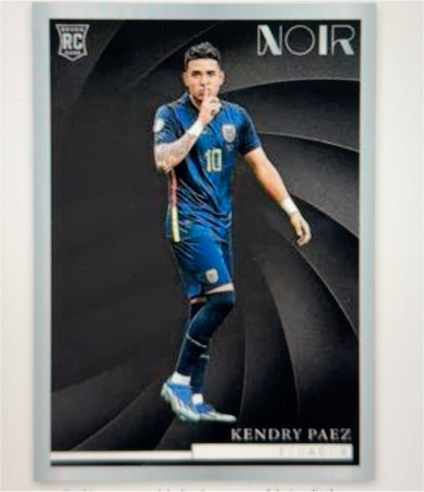 2023 Panini Noir #Kendry Paez Ecuador Rookie Card — front