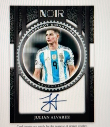 2022 Panini Noir Snapshot Signatures Julian Alvarez — front