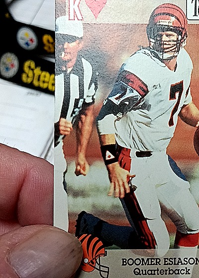 1992 Team NFL Official Season Football Star Cards Boomer Esiason — front