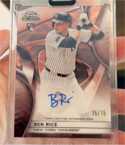 2025 Topps Chrome Black #CBA-BR Ben Rice — front