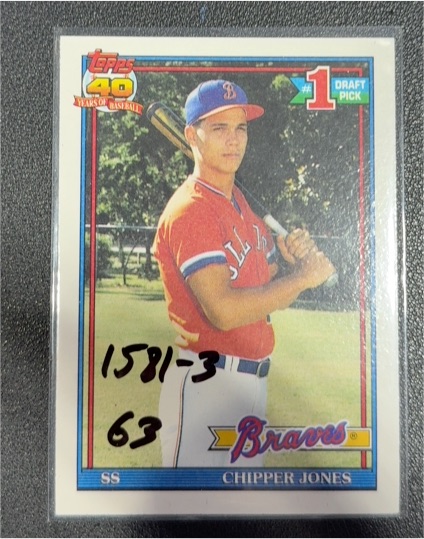 1991 Topps #333 Chipper Jones — front