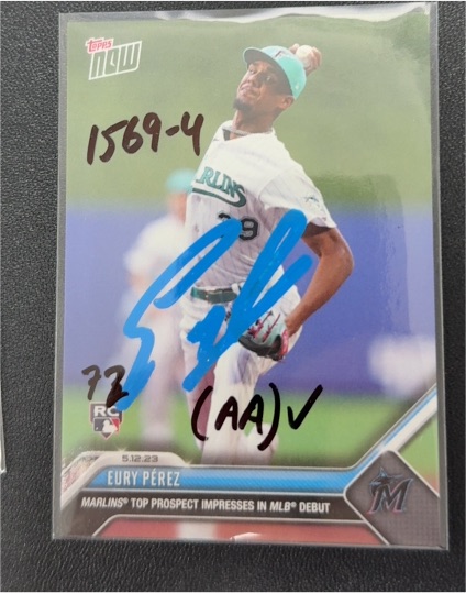 2023 Topps Now #1589-4 Eury Pérez — front