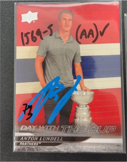 2022 Upper Deck Day With The Cup #1569-J Anton Lundell — front