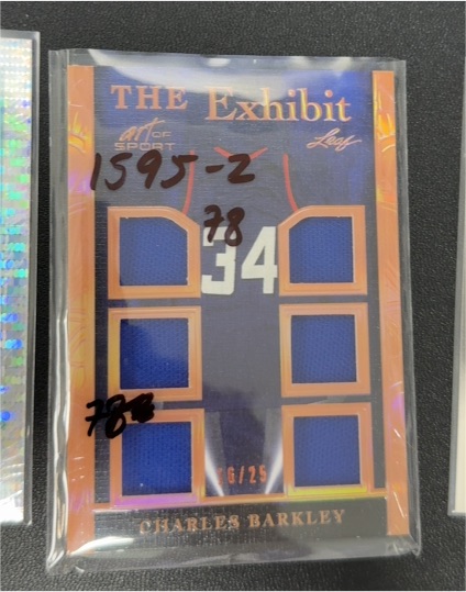2023 Leaf Art of Sport #1595-Z Charles Barkley The Exhibit — front