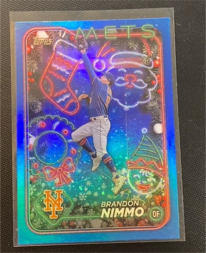 2024 Topps Holiday #H142 Brandon Nimmo — front