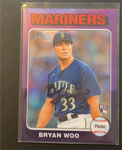 2024 Topps Heritage #245 Bryan Woo — front