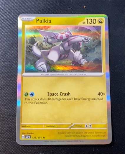 2024 Pokémon SV08: Surging Sparks #136 Palkia — front