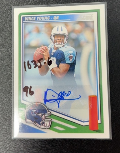 2025 Panini Score Vince Young #Score Tennessee Titans — front