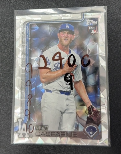 2025 Topps #384 Ben Casparius Rookie Los Angeles Dodgers — front