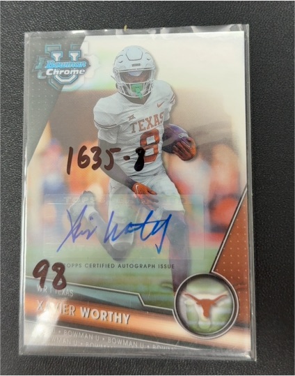 2023 Bowman Chrome University #98 Xavier Worthy — front