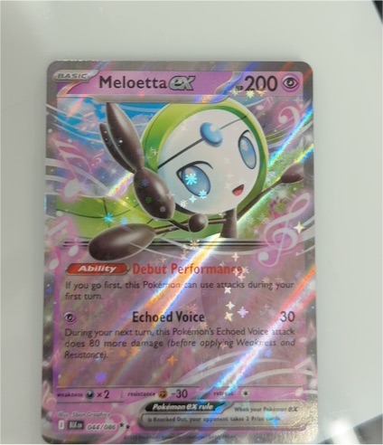 2022 Pokémon SV Black Bolt #044 Meloetta ex — front