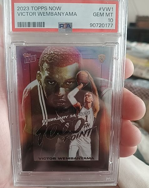 2023 Topps Now #VW-1 Victor Wembanyama 1000th Point Rookie — front