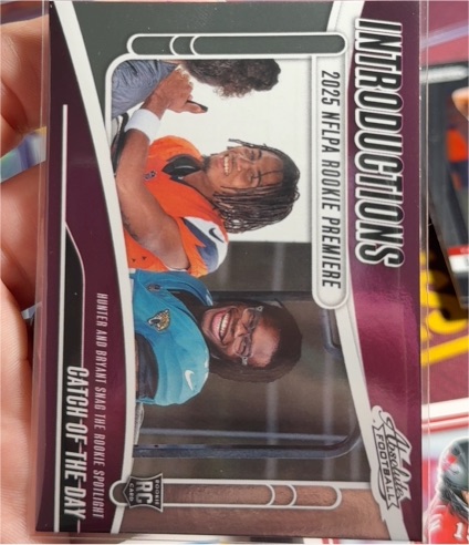 2025 Panini Absolute Introductions #I-THR Travis Hunter and Pat Bryant — front