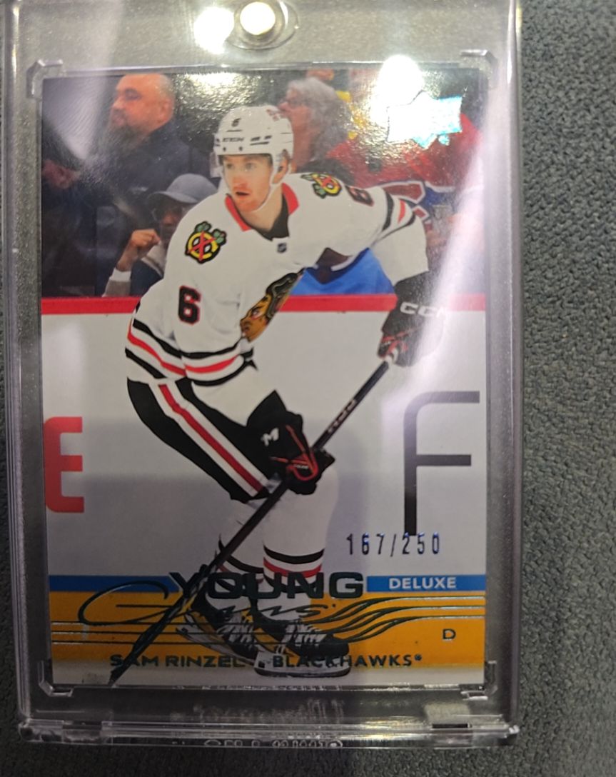 2025-26 Upper Deck Series 1 Young Guns Deluxe #248 Sam Rinzel — front