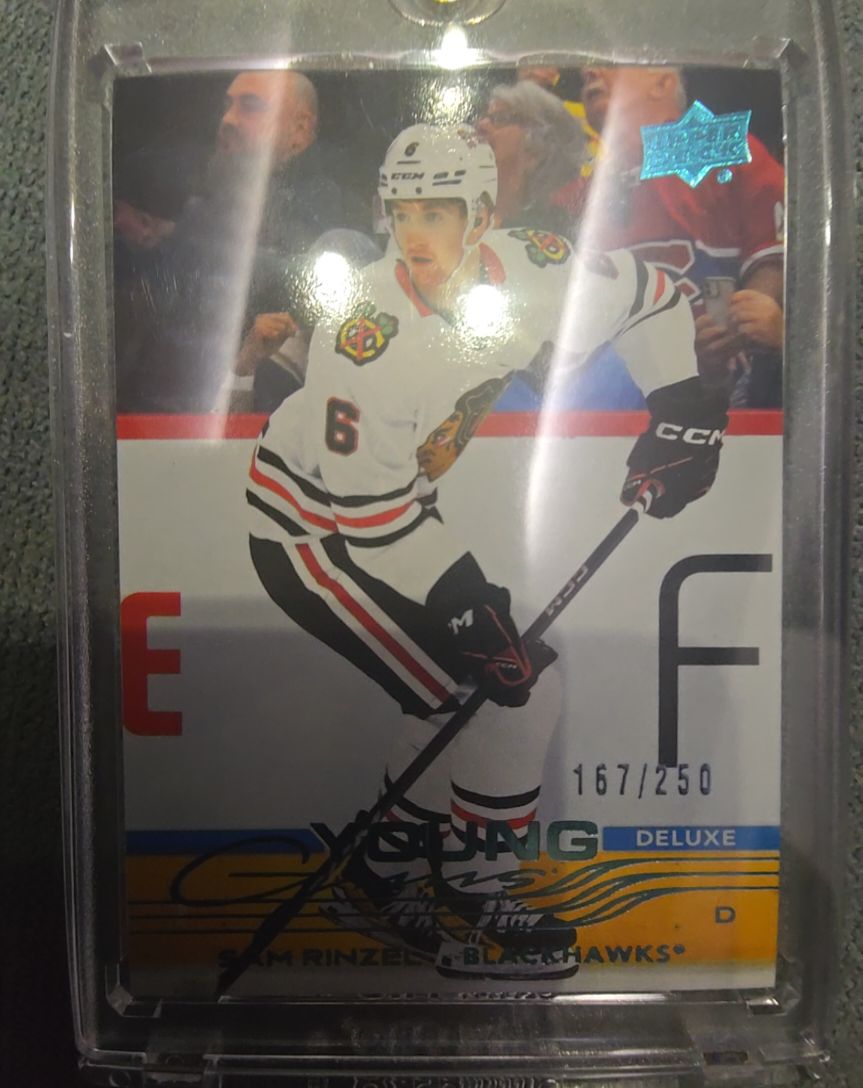 2025-26 Upper Deck Series 1 Young Guns Deluxe #248 Sam Rinzel — front