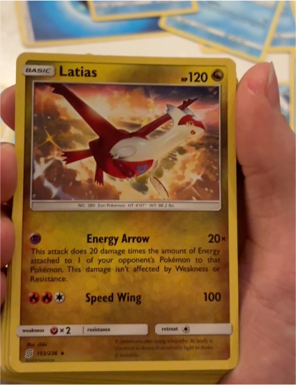 2019 Pokémon Unified Minds #153 Latias — front