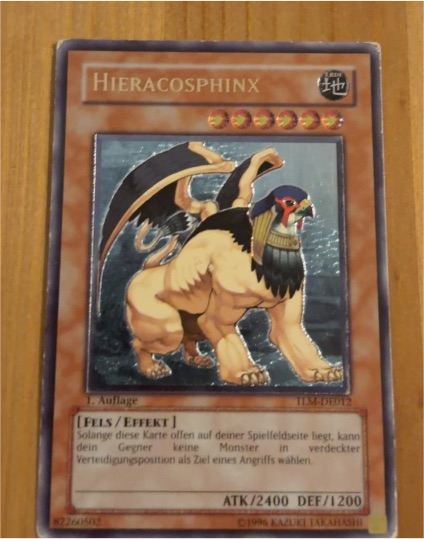 2005 Yu-Gi-Oh! The Lost Millennium #TLM-EN012 Hieracosphinx — front