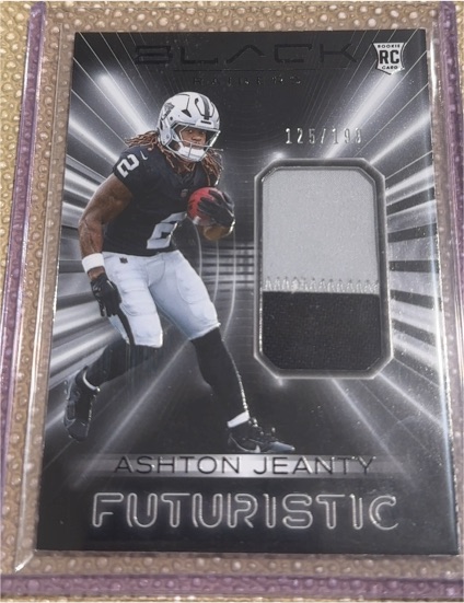 2025 Panini Black #FUT-AJY Ashton Jeanty Futuristic Patch — front