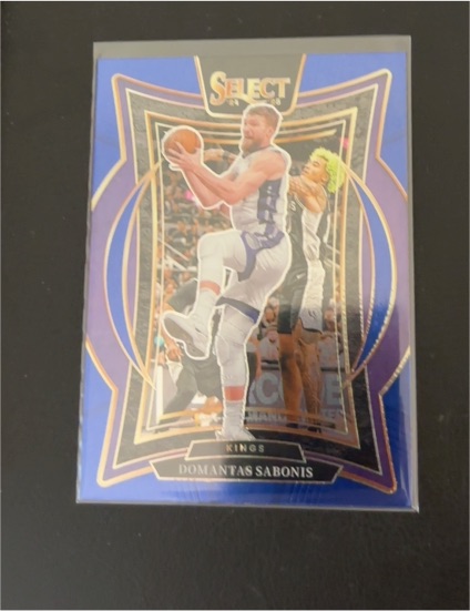 2024-25 Panini Select #24 Domantas Sabonis Blue Prizm — front
