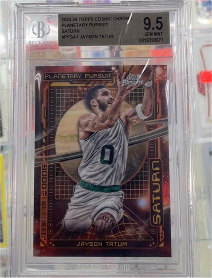 2023-24 Topps Cosmic Chrome Planetary Pursuit #PPSA-1 Jayson Tatum Saturn — front