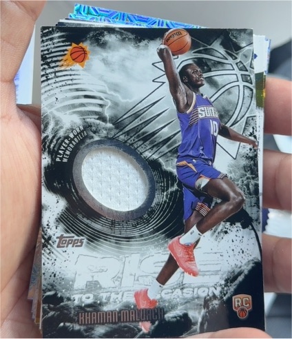 2025-26 Topps #RTO-KM Khaman Maluach Rise to the Occasion Rookie Relic — front