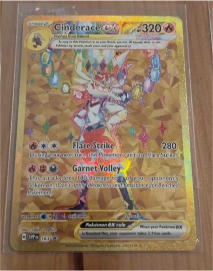 2024 Pokémon SV Black Star Promo #163 Cinderace ex — front