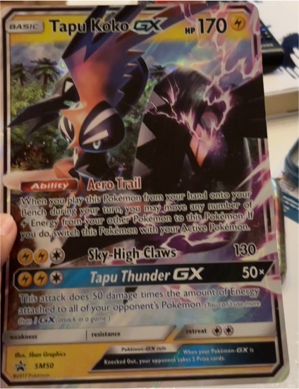 2017 Pokémon SM Black Star Promo #SM50 Tapu Koko GX — front