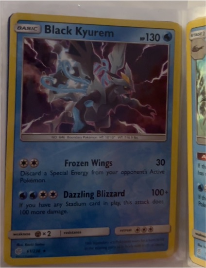 2019 Pokémon TCG Cosmic Eclipse #61 Black Kyurem — front