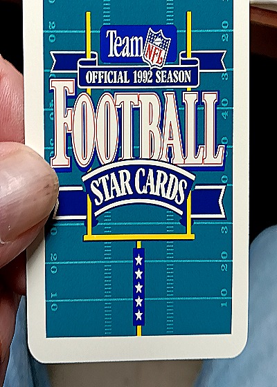 1992 Team NFL Football Playing Card #4 Michael Dean Perry — back