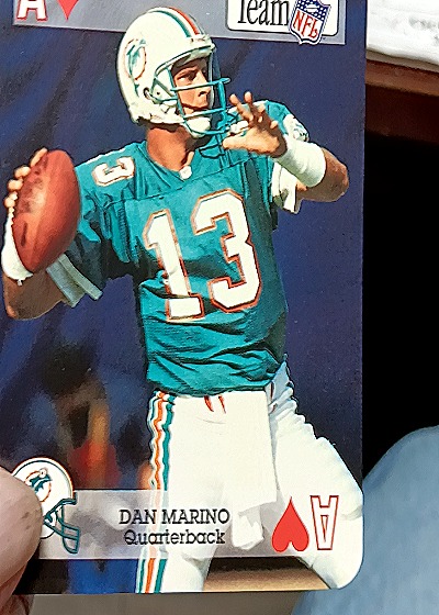 1992 Sports Decks Ace of Hearts Dan Marino — front